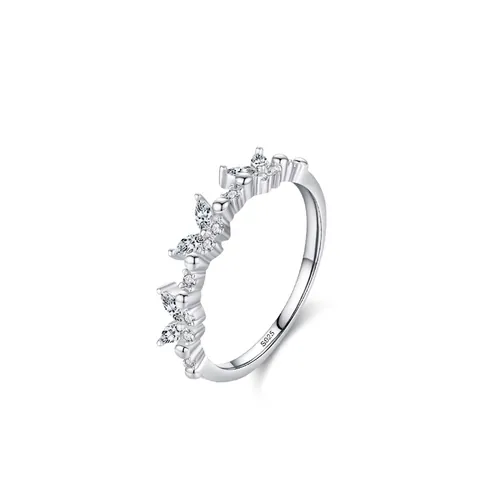 Anello in Argento Sterling 925 a Forma di Farfalla da Donna Design di Nicchia Zirconia Intarsiata Anello da Dito Indice Gioielli