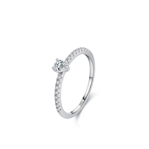 S925 Sterling Silver Pear Shaped Zirconia Ring For Women Elegant Water Drop Inlaid Micro Pave Wedding Band Fashion Jewelry