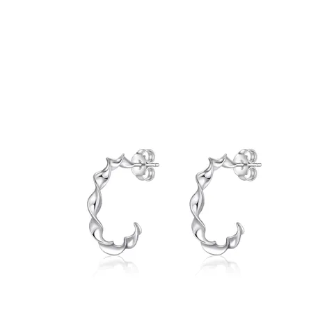 925 Sterlingsilber Gedrehte C-Form Ohrstecker Für Damen Minimalistisch Geometrische Spiral Ohrringe Mode Schmuck