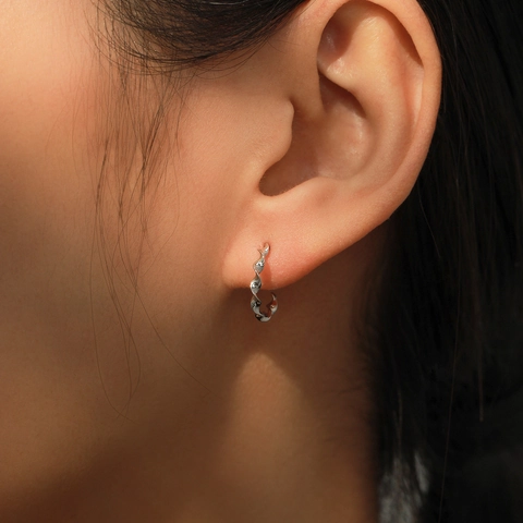 925 Sterlingsilber Gedrehte C-Form Ohrstecker Für Damen Minimalistisch Geometrische Spiral Ohrringe Mode Schmuck