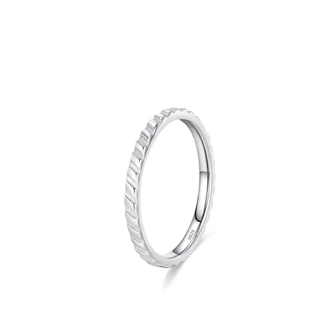 Minimalistischer 925 Sterlingsilber Textur Dünner Ring Für Damen Einfacher Stapelbarer Zeigefingerring Mode Schmuck Geschenk