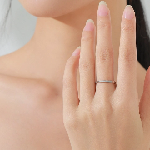 Minimalist 925 Sterling Silver Geometry Octagon Band Ring For Women Elegant Cold Style Geometric Cut Plain Finger Jewelry Gift