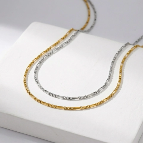 Cavigliera a Catena Figaro in Acciaio Inossidabile Minimalista per Donna Perla Artificiale Gioielli Piede Geometrici Placcati Oro Argento Regalo Estivo da Spiaggia