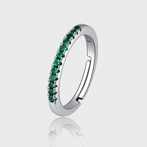 925 Sterlingsilber Regenbogen Stapelbarer Ring Für Damen Verstellbarer Minimalistischer Strass Reihe Ring Elegant Schmuck Geschenk