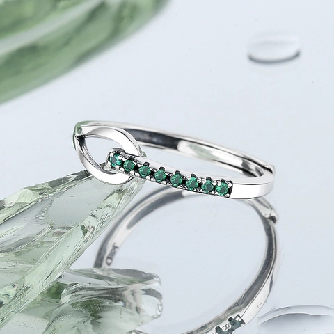 925 Sterling Silver Irregular Heart Open Ring For Women Minimalist Zirconia Adjustable Finger Ring Fashion Jewelry Gift