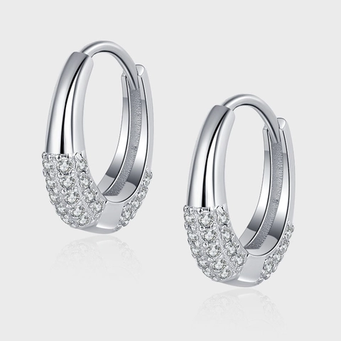 925 Sterlingsilber Französisch Minimalistische Ovale Zirkonia Ohrstecker Für Damen Galvanisierte Geometrische Eingelegte Mode Schmuck