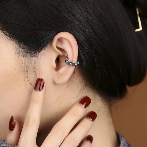 Vintage Punk 925 Sterling Silver Skull Dice Poker Pattern Stud Earrings Retro Gothic Heart Ear Clip Unisex Fashion Jewelry