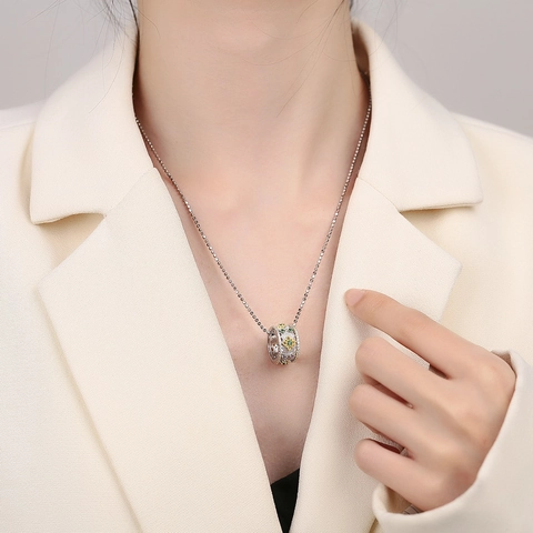 925 Sterling Zilver Klavertje Vier Hanger Halsketting Voor Vrouwen Vintage Luxe Strass Ingelegde Mode Sieraden Cadeau