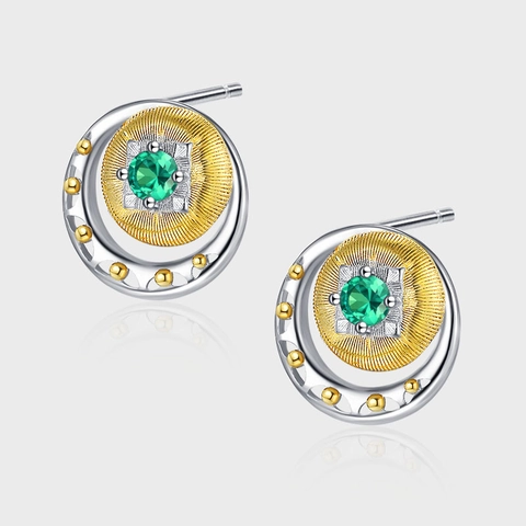 925 Sterling Silver Brushed Crescent Moon Stud Earrings For Women Elegant Gold Silver Plated Rhinestone Jewelry Accessory