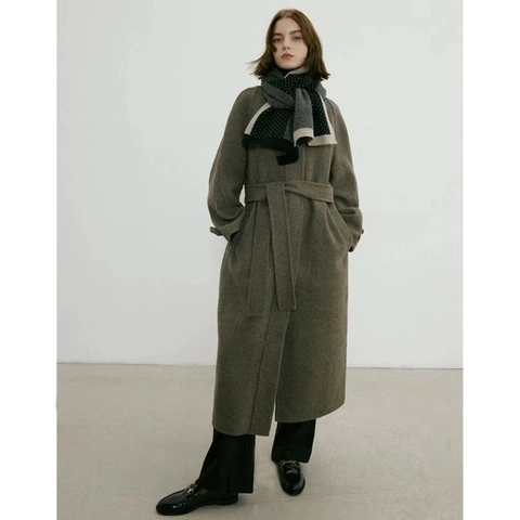 Women Fashion Polka Dot Jacquard Knitted Scarf Warm Acrylic Cashmere-like Color Block Long Wrap Scarf For Autumn Winter