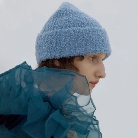 Inverno Caldo Lana Bouclé Maglia Beanie Cappello Per Uomo Donna Tinta Unita Strutturato Morbido Spesso Termico Teschio Tappo Accessori Moda