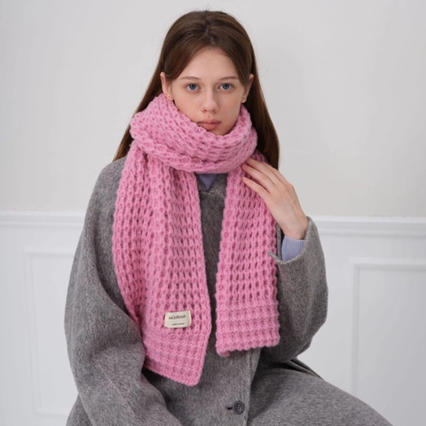 Bufanda Minimalista de Punto Grueso para Mujer Hombre Invierno Cálido Color Sólido Chal de Poliéster Suave Accesorio de Moda