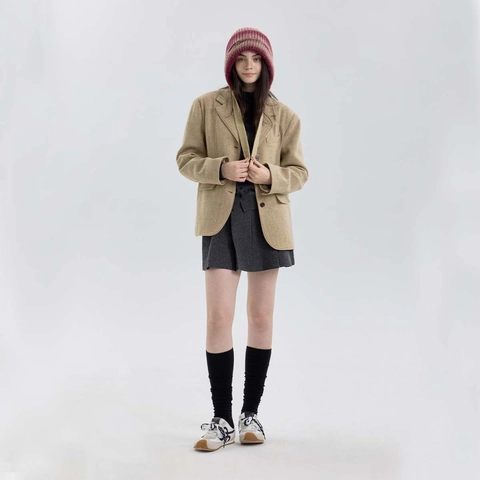 Dames Gradiënt Gebreide Muts Met Oorbeschermingsbanden Fleece Gevoerd Warm Winter Hood Muts Winddicht Outdoor Accessoires