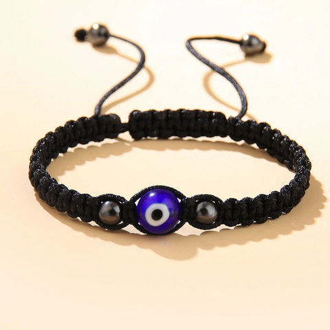 Handmade Braided Evil Eye Bracelet For Women Men Adjustable Black String Cord Bracelet Lucky Protection Jewelry Gift