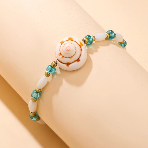 Böhmisches Handgefertigtes Natur Muschel Geflochtenes Armband Verstellbar Sommer Strand Perlen Muschel Charm Armband Für Damen Sommer Urlaub Schmuck