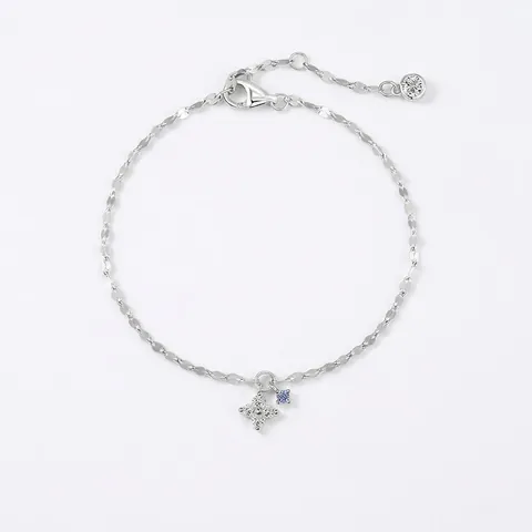 925 Sterling Silver Clover Pendant Bracelet Elegant Minimalist Light Luxury Zirconia Star Charm Adjustable Jewelry For Women Gift
