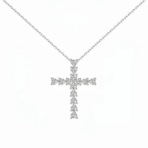 S925 Sterlingsilber Kreuz Halskette Für Damen Herzförmige Zirkonia Eingelegter Anhänger Minimalistischer Eleganter Schmuck Valentin Geschenk