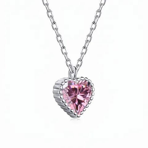 925 Sterlingsilber Herz Anhänger Halskette Zirkonia Eingelegt Mode Luxus Schlüsselbein Kette Schmuck Für Damen Elegant Dating Geschenk