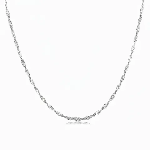 Collana Minimalista in Argento Sterling 925 Catena a Onde d'Acqua per Donna Elegante Semplice Girocollo Gioielli Regalo