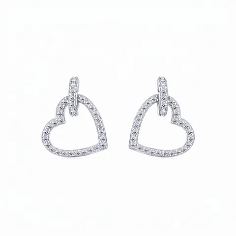 925 Sterlingsilber Herz Ohrstecker Minimalistische Zirkonia Herzförmige Ohrringe Koreanischer Stil Mode Filigraner Schmuck Für Damen