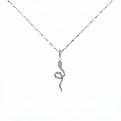 Collana con Ciondolo a Serpente in Argento Sterling 925 per Donna Elegante Girocollo con Strass Gioielli Zodiaco Animali Accessori