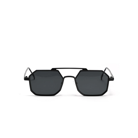 Gafas de Sol Retro de Montura Metálica Octogonal para Hombre Mujer Doble Puente UV400 Pequeñas Gafas Geométricas Cuadradas Moda