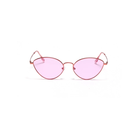 Occhiali da Sole Occhi di Gatto Vintage per Donna Montatura Sottile in Metallo Protezione UV400 Lenti Oceano per Feste