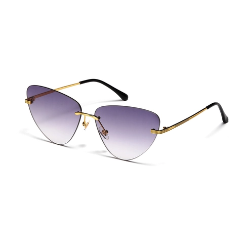 Occhiali da Sole Gatto Senza Montatura Donna Retro Montatura in Metallo Lenti Sfumate Moda Occhiali da Sole Y2K Party