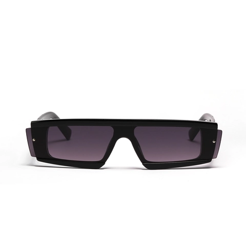 Occhiali da Sole Rettangolari Retro Per Donna Uomo Hip Hop Flat Top Stanghette Larghe Occhiali da Sole Con Rivetti Protezione UV400 Montatura in PC