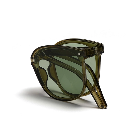 Occhiali da Sole Pieghevoli alla Moda per Uomo Donna Portatili Protezione UV400 Montatura in PC Lenti Tonde Outdoor
