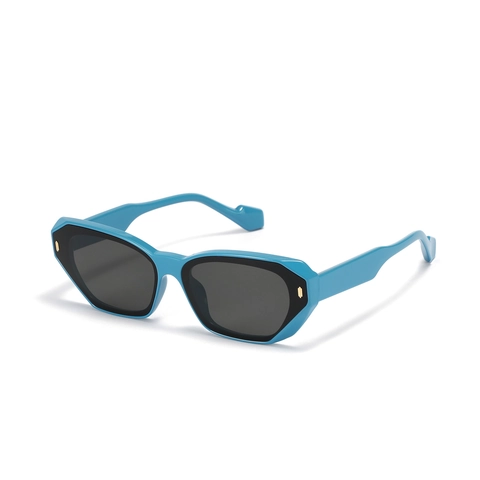 Vintage Vierkant Kattenoog Zonnebril Met Klinknagels Voor Dames Heren Trendy PC Montuur UV400 Street Style Luxe Zonnebril