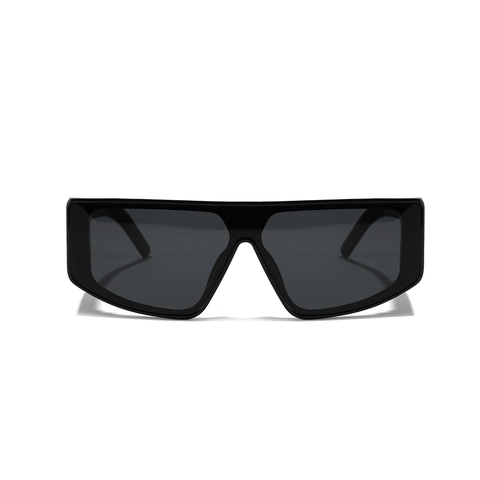 Occhiali da Sole Oversize Shield Donna Uomo Flat Top Borchie Montatura Quadrata Retro Protezione UV400 Fashion Eyewear