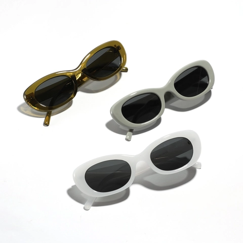 Gafas de Sol Ovaladas Retro para Hombres Mujeres Protección UV400 Marco PC Lentes AC Vintage Minimalista Moda Exterior