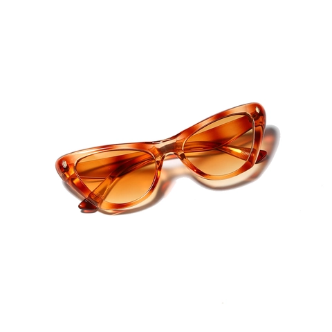 Damen Oversized Cat Eye Sonnenbrille PC Rahmen AC Linse UV400 Retro Vintage Mode Party Trendy Metall Akzent Brillen