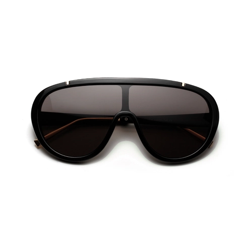 Vintage Oversized Shield Sunglasses For Men Women Metal Frame UV400 Protection Punk Hip Hop One Piece Large Square Sun Glasses