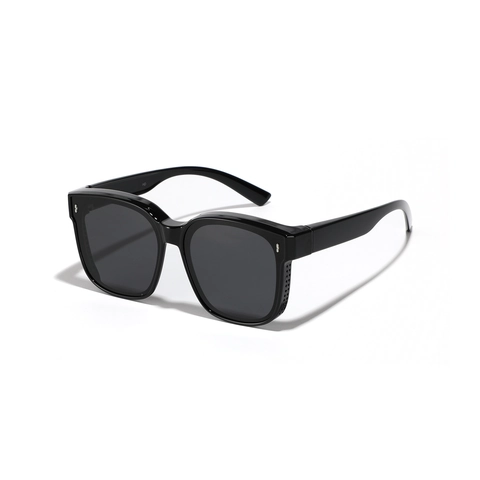 Occhiali da Sole Polarizzati TR90 Sopra gli Occhiali per Uomo Donna Grande Montatura Quadrata UV400 TAC Lente Guida Pesca All'aperto