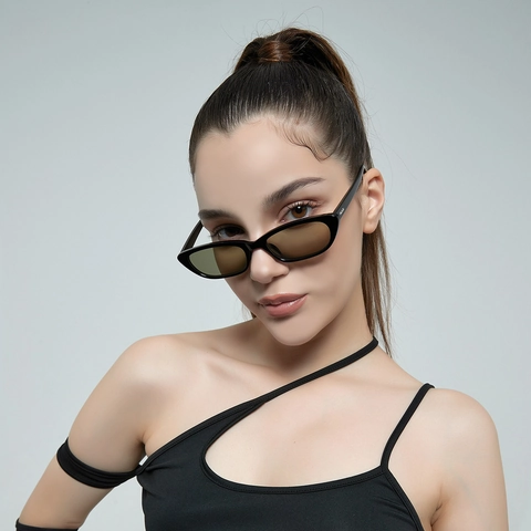 Vintage Small Square Cat Eye Sunglasses For Men Women PC Frame AC Lens UV400 Protection Fashion Retro Outdoor Eyewear