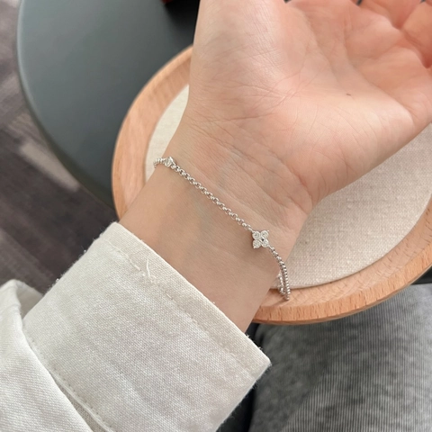 925 Sterling Silver D Color VVS1 Moissanite Bracelet For Women Clover Charm Adjustable Chain Fine Jewelry Gift