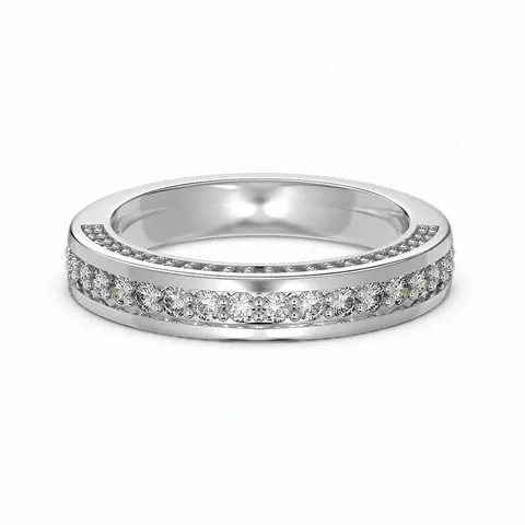 Luxus 925 Sterlingsilber Zirkonia Eternity Ring Für Damen Edelschmuck Galvanisierter Geometrischer Funkelnder Ehering