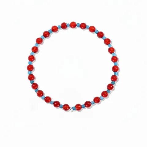 Pulsera de Plata de Ley S925 con Cuentas de Ágata Roja y Apatita Natural para Mujer Joyería Minimalista de Piedra Natural Pulsera Delicada Regalo