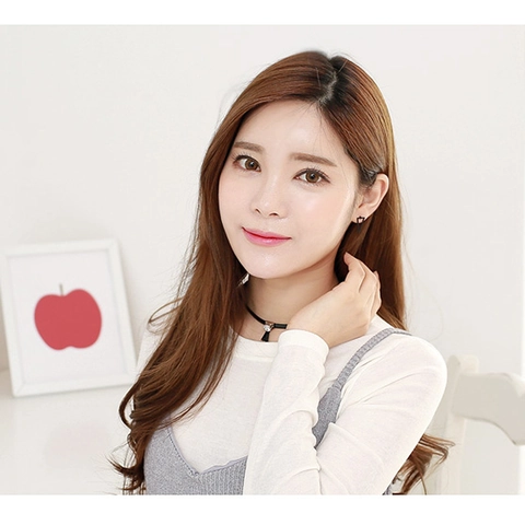 Elegant Alloy Rhinestone Choker Necklace For Women Microfiber Leather Cord Water Drop Pendant Adjustable Fashion Jewelry Accessory