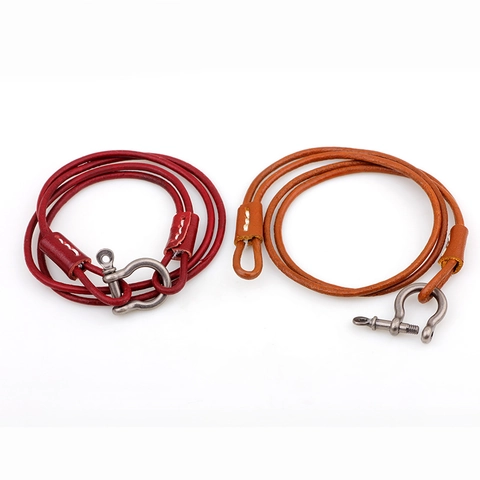 Bracciale Avvolgente in Pelle Multistrato Minimalista per Uomo Donna Vintage Chiusura a Grillo in Metallo Intrecciato Gioielli