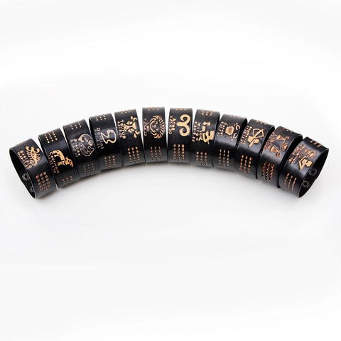 Vintage PU-Leder Zwölf Sternzeichen Armband Für Herren Damen Breites Band Geprägtes Sternbild Punk Stil Handschmuck Geschenk