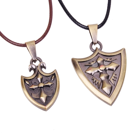 Vintage Römischer Schild Kreuz Anhänger Halskette Retro Bronze Legierung Flügel Geprägtes Medaillon Für Herren Damen Fantasy Schmuck Geschenk