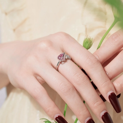 S925 Sterlingsilber Herz Zirkonia Planeten Ring Für Damen Mit Künstlicher Perle Stern Schnee Verstellbarer Offener Ring Schmuck