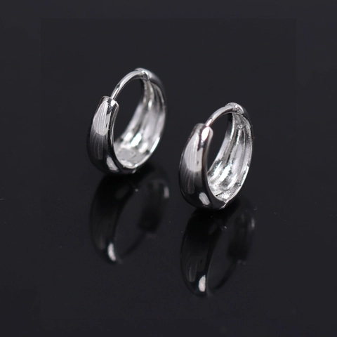 Pendientes de Aro Geométricos de Cobre Minimalistas para Hombre Plateado Galvanizado Alto Pulido Accesorios de Joyería de Moda