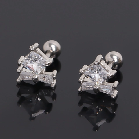 Minimalistische Edelstahl Schmetterling Geometrische Ohrstecker Mit Strass Eingelegt Schraubverschluss Einzelstück Damen Schmuck
