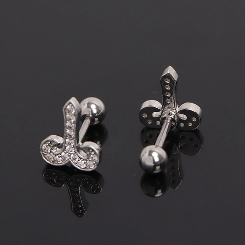 Orecchini a Bottone Zodiaco in Acciaio Inossidabile Con Intarsio di Strass Gioielli da Piercing Unisex Argento Regalo