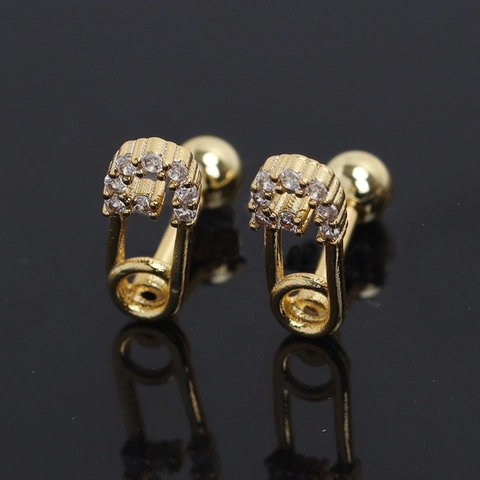 Minimalistische Büroklammer Ohrstecker Aus Edelstahl Für Damen Herren Punk Sicherheitsnadel Ohrringe Mit Strass Helix Piercing Schmuck Geschenk