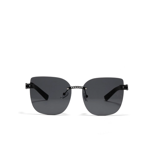 2024 Gafas de Sol Ojo de Gato Sin Montura para Mujeres Hombres Marco de Metal Lentes Degradadas UV400 Retro Big Frame Gafas de Sol Moda Y2030